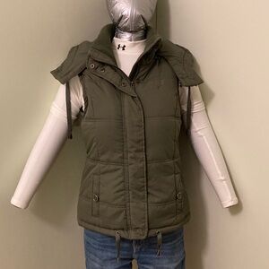 Olive Quilted Vest for Women